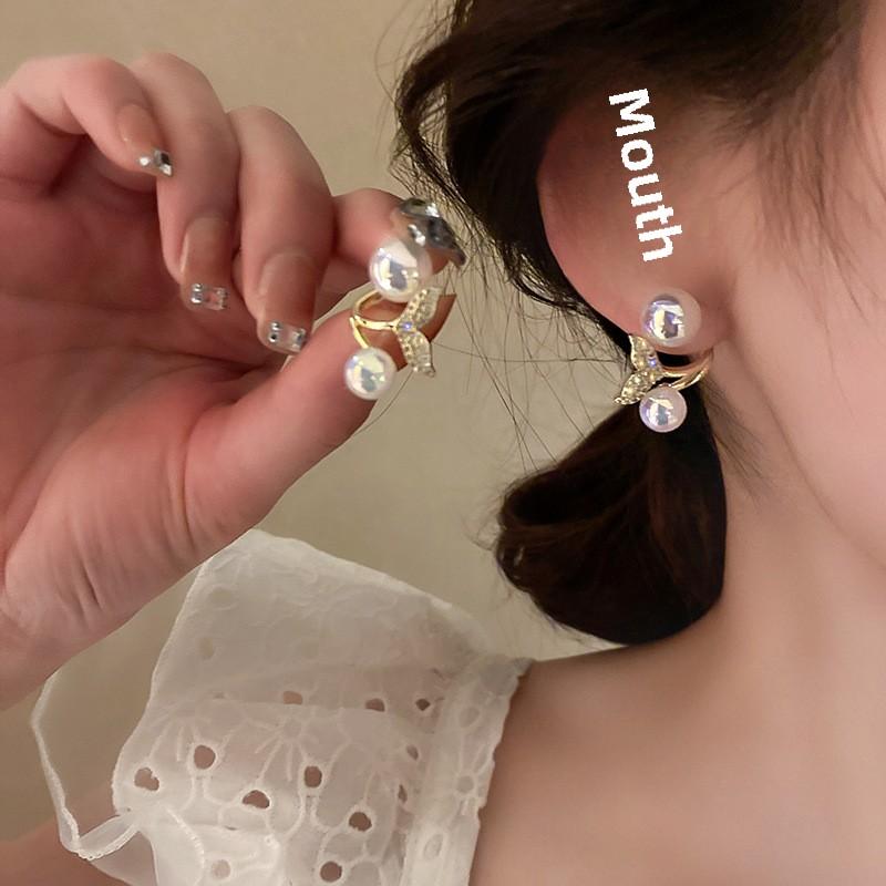 Product Introduction of Rainbow Electroplated Mermaid Pearl Earrings| 2025 Spring Hypoallergenic Titanium Ear Studs| Women's Minimalist Korean-Style Jewelry| Cross-Border Exclusive Daily Premium Accessories 8