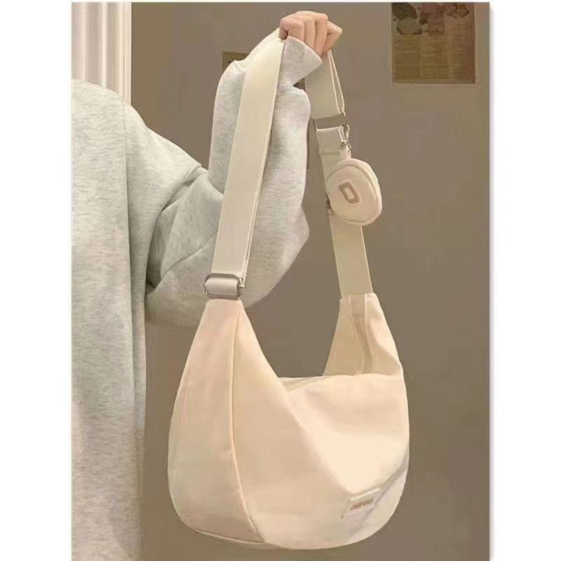 Túi Vải Chống Thấm Nước, Chất Liệu Nylon, Thời Trang Và Hợp Xu hướng, Thích Hợp Cho Mùa Xuân / Mùa Hè, Túi Bánh Bao Nghệ Thuật Mori, Lý Tưởng Cho Sinh Viên Đại Học, Túi Messenger Đeo Vai, Túi Đưa Thư 5