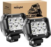 Nilight Led Pods 2Pcs 18W 1260LM Spot Led Off Road Lights Super Bright Driving Fog Boat Lights Led Work Light Bar for Trucks Pickup Golf Cart SUV ATV