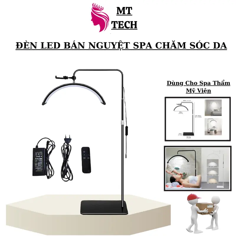 Đèn LED Bán Nguyệt Đèn Chữ C | Dùng Trong Phun Xăm, Nối Mi Chuyên Dùng Trong Spa [Tặng Găng Tay Và Dán Chân] [K Pải Tặng Đèn] 0