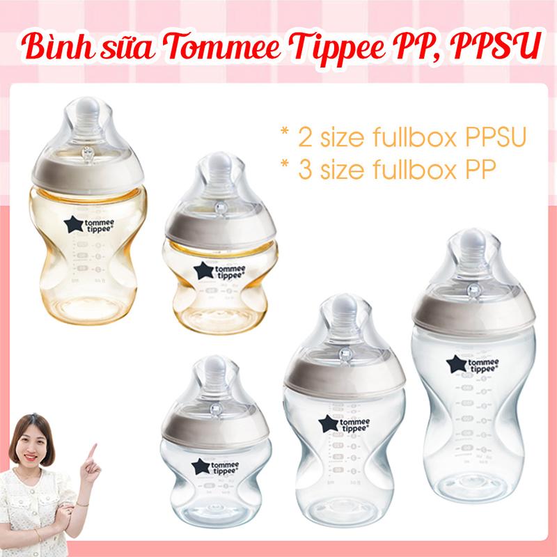 Bình Sữa Tommee Tippee Natural Start 150ml, 260ml nhựa PPSU, nhựa PP Cho Bé