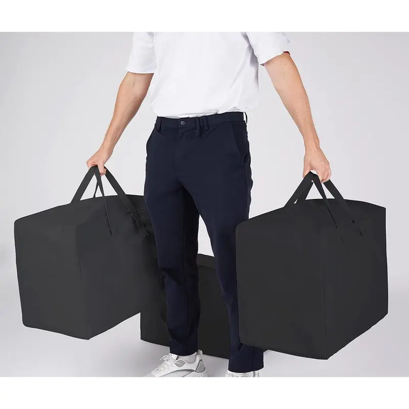 Local shipping-Eco Home Store Large Storage Bags Set of 3 White Laundry Bags UK Company Underbed Storage Bags Clothes Laundry Bags with Zips Foldable Home Organiser Clothes Storage Bags for Bedding 8