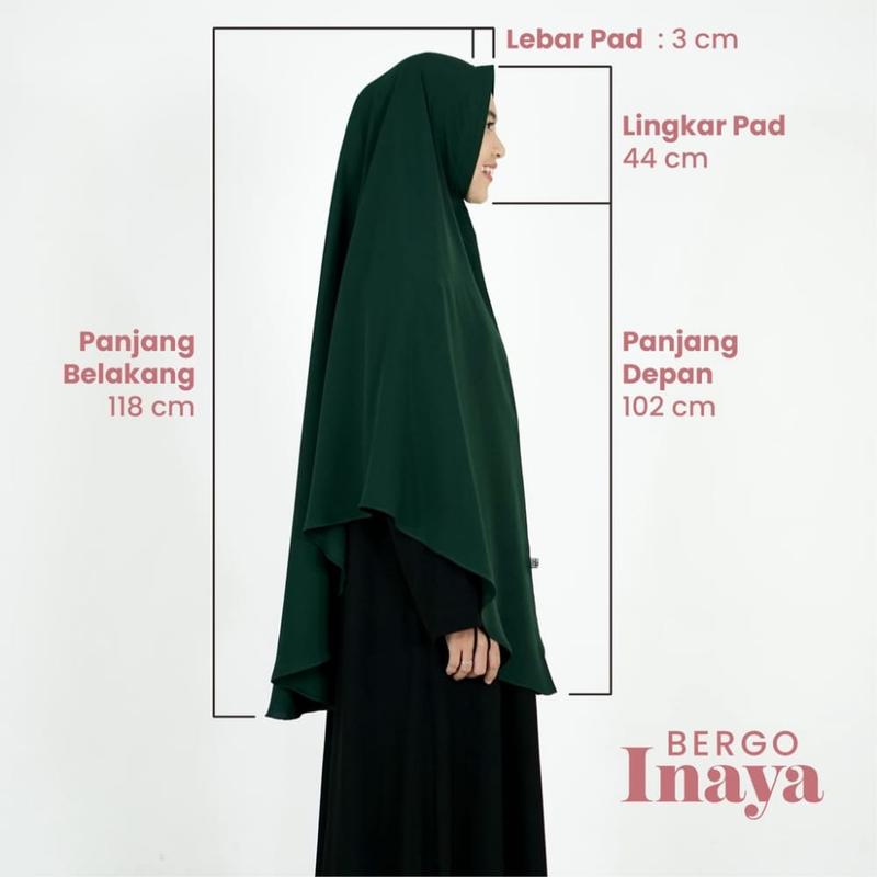HIJAB HAYURI BERGO INAYA BERGO NONPED WOOLPEACH PREMIUM GRADE A 2