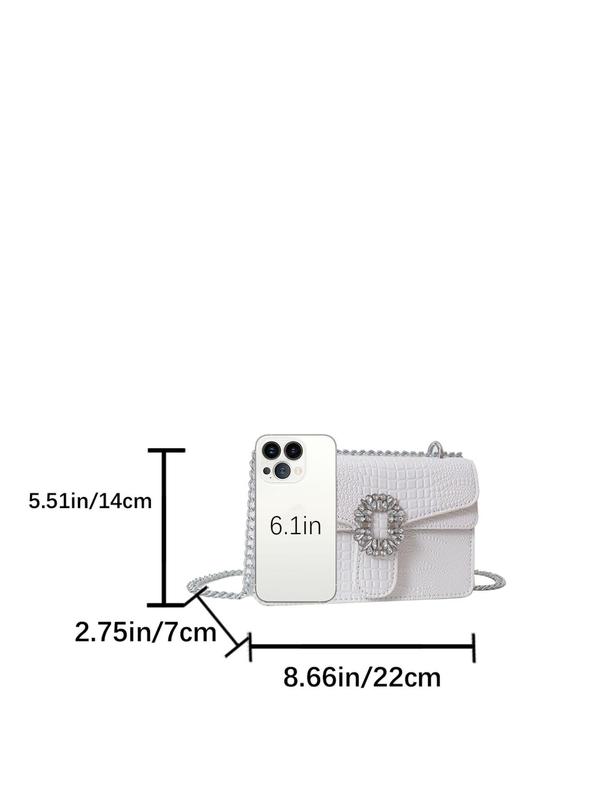 Women's Fashionable Crocodile Embossed Crossbody Bag, Casual Versatile Shoulder Bag for Daily Used, Trendy All-match Commuter Bag 1