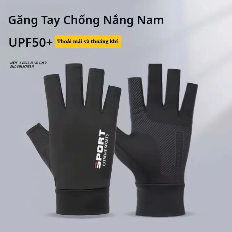 Găng tay hỗ trợ chống nắng đi xe máy lái ô tô mùa hè xỏ 5 ngón thao tác cực tiện chơi thể thao hết ý - GTNX5N. chống tĩnh điện bảo vệ tia cực tím Nam Sport 1