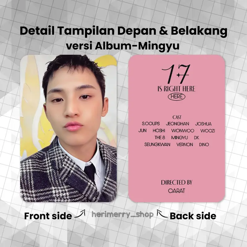 (ISI 4/5/6/13 PCS) Photocard SEVENTEEN 17 IS RIGHT HERE - PC Premium 2 Sisi Kartu Kpop Merch Unofficial SVT Maestro Lalali 17IRH 8