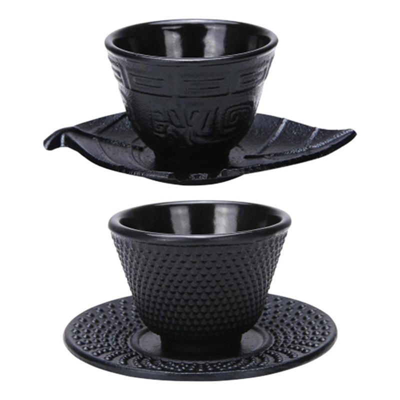 Cast Iron Teacup with Coaster,Tea Cup with Saucer,Creative Teaware,Asian Tea Cup,Cast Iron Teaware,Iron Tea Cup Tea Cup 1