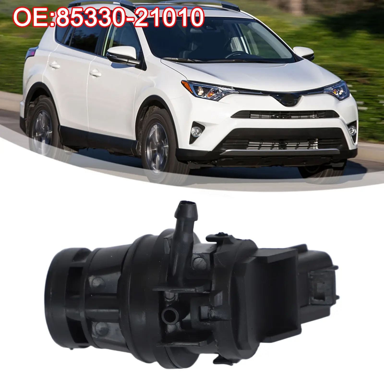Racbudy Windshield Wiper Washer Pump For Toyota Camry 4Runner & More | Replaces 85330-21010