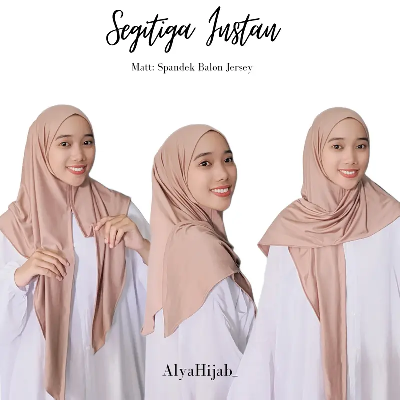 AlyaHijab_ Segitiga Instan Malay Oval Jersey Premium 0