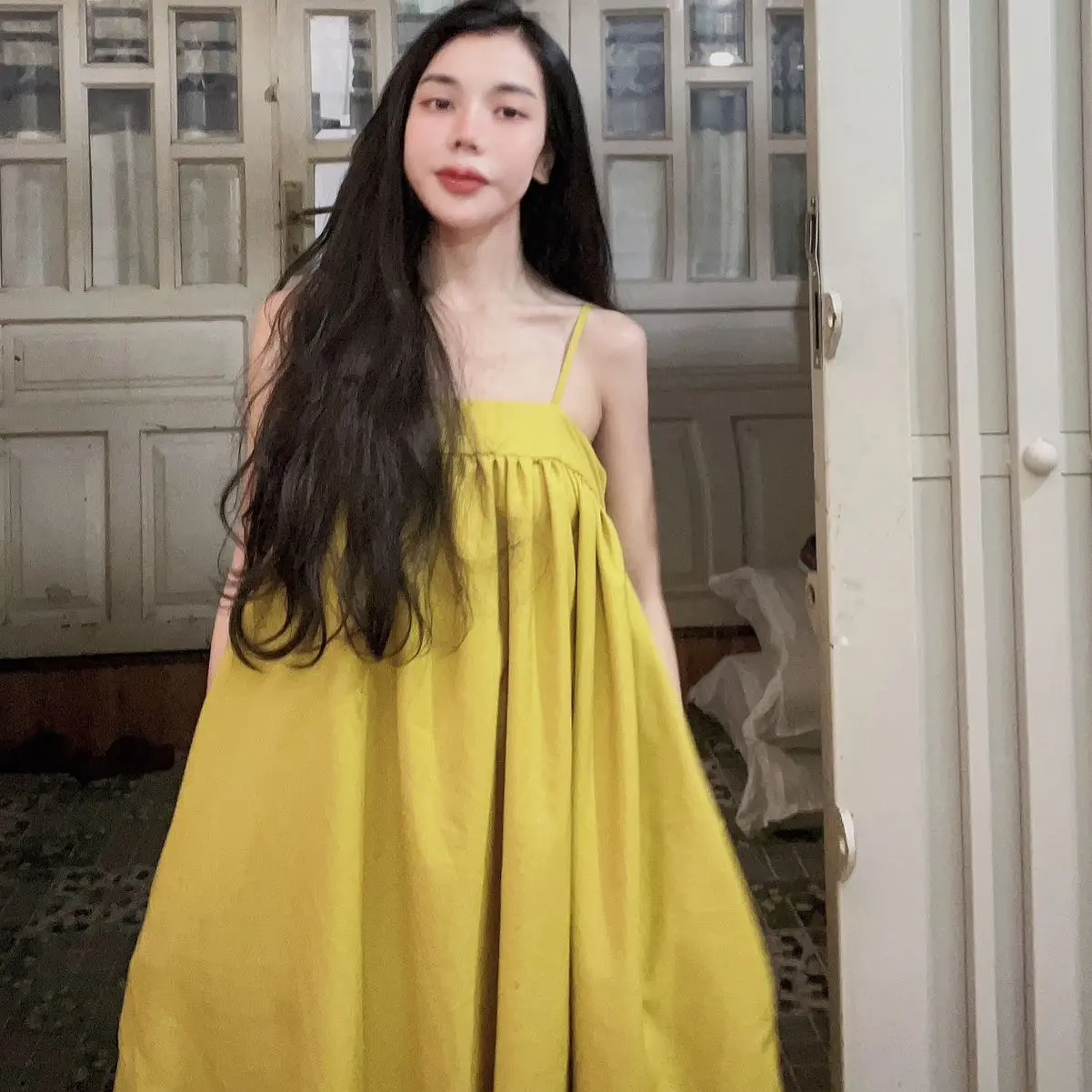 Váy 2 dây chữ A - TẶNG KÈM DÁN V1 Women