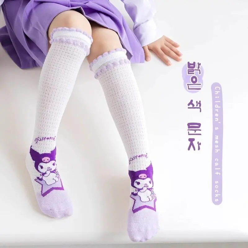 Vớ Anime, Sanirio Kuromi Cinnamoroll, Vớ Mùa Hè Mỏng, Vớ Trung Bình Chiều, Thoáng Khí Và Thoải Mái, Thích Hợp Cho Bé Gái, Có Thiết Kế My Melodies 7