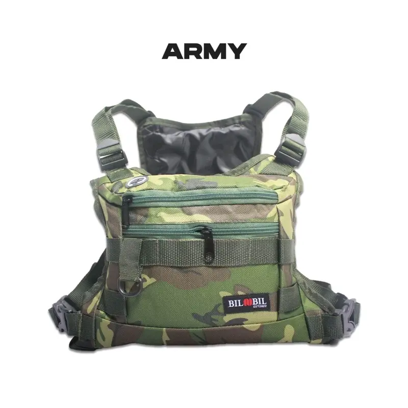 Tas dada Cowo terbaru chest Bag Chest Rig Bag Multifungsi Tas dada murah rompi biker motor tracking sunmori Tactical tas dada army Pria Kulit 2