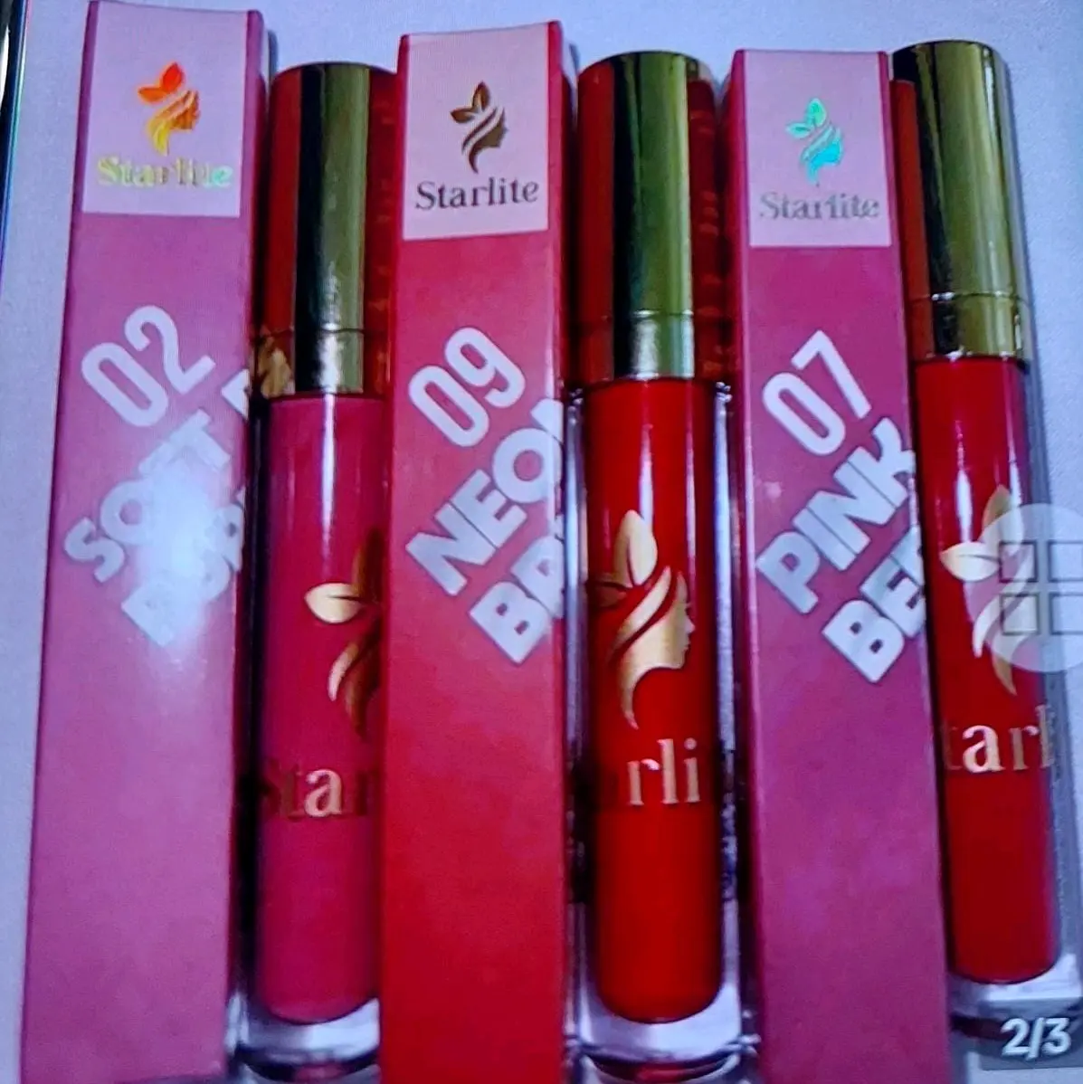 LIPMATTE GOLD SERIES SOFT PURPLISH (02)   PINK BERRIES (07)  NEON BRICH (09) Matte Ringan Tahan Lama Tahan Lama Tahan Lama