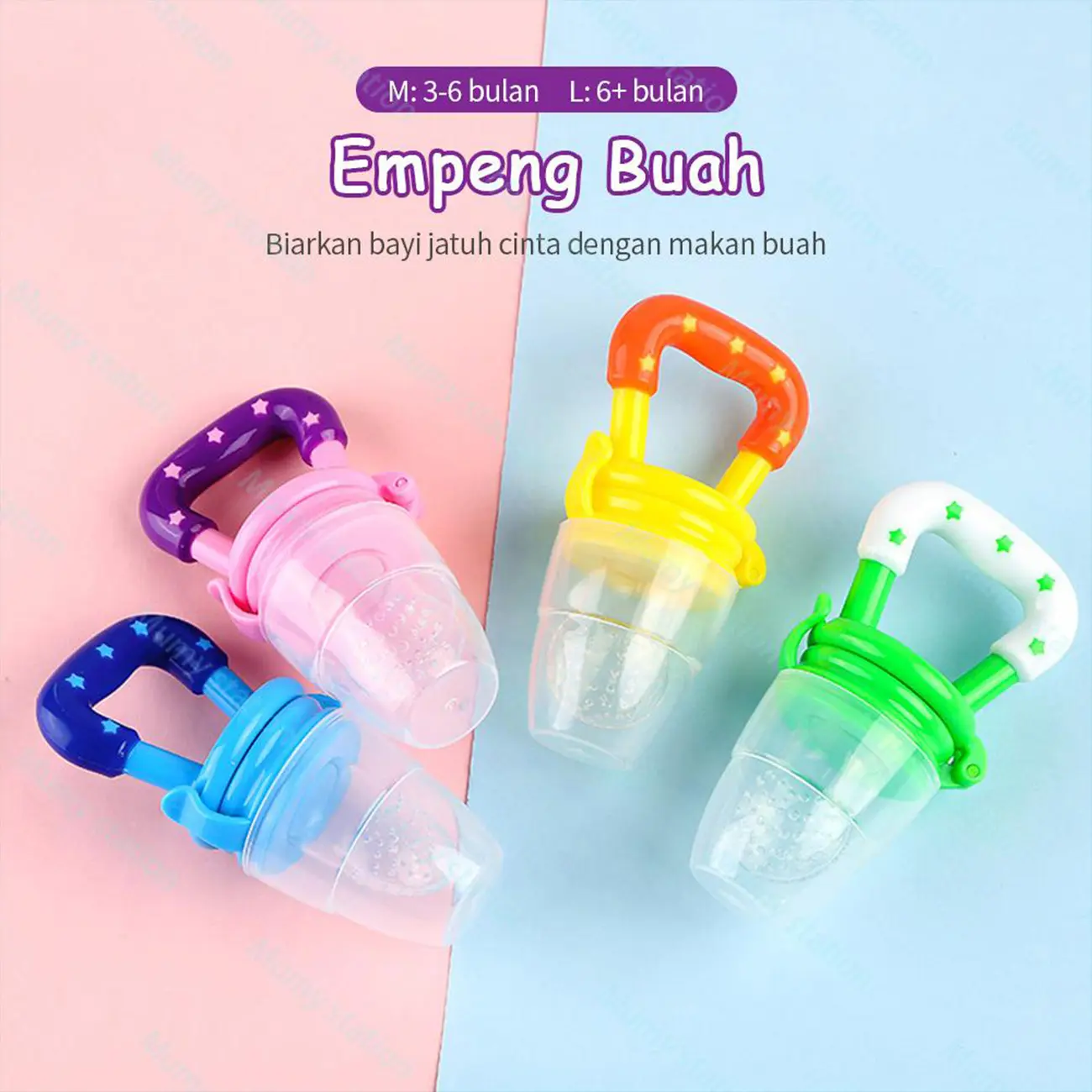 Baby Fruit & Food Feeder / Empeng Buah Bayi / Dot Buah Bayi / Fruit Feeder Pacifier biru kuning merah