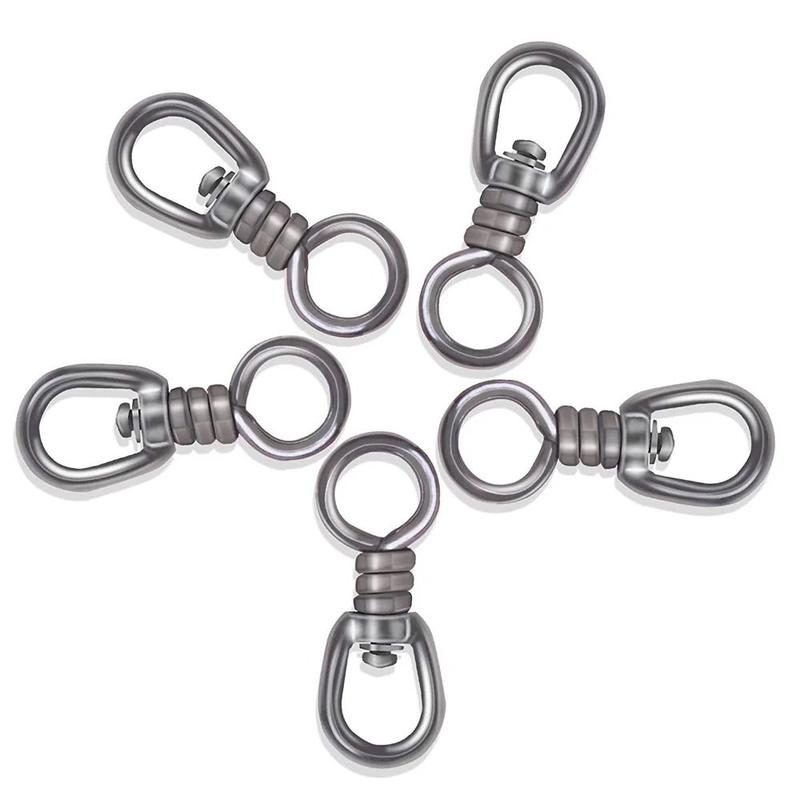 Product Introduction of LUOLULU Fishing Accessories 304 Stainless Steel Fishing Connector Pin High Strength Ball Bearing Fishing Swivels Corrosion Resistance Smoothly Spin Lure Line Connector Fishhook 16