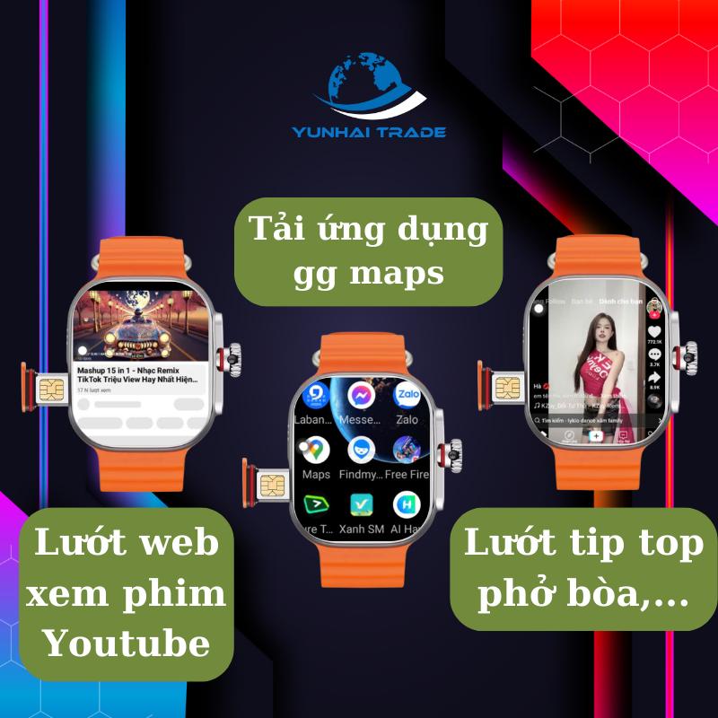 Đồng Hồ Thông Minh S9 Ultra 5G, Lắp Sim, Nghe Gọi, Tải Apps, Camera 180 độ, Nhận Diện Khuôn Mặt - Đồng Hồ Thông Minh Cao Cấp 3