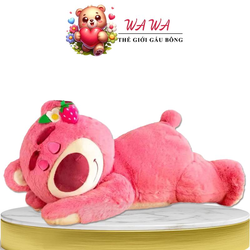  Gấu Bông Tai Dâu Nằm Ngủ Dễ Thương Lông Xù Cao Cấp Thú Bông Thú Nhồi Bông Toy Đồ Chơi Phát Nhạc Không Voi gấu dâu  khổng lồ 