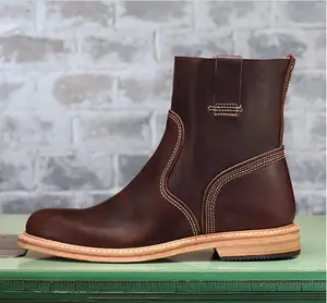 Promo Sepatu ZimZam Kulit King Arthur Sepatu Lodong King Arthur Leather Pullup Boots Safety Ujung Besi Shoes Pria