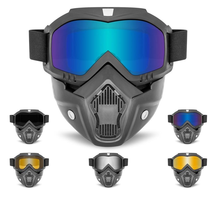 TaffSPORT BOLLFO Kacamata Goggles Mask Motor Retro Windproof - MT-01 Motorcycle Helm Helm Motorcycle