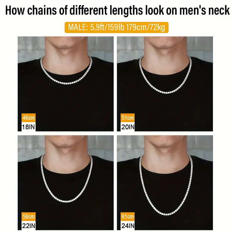 5MM Tennis Necklace - Elegant, Modern, Comfortable Jewelry for Everyday Wear 1