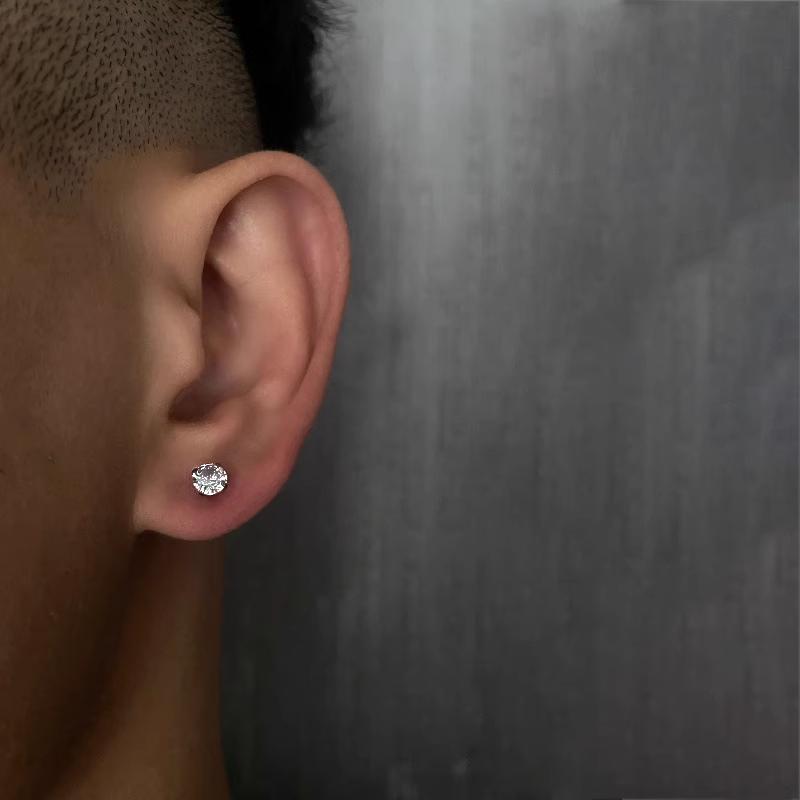Product Introduction of Bông Tai Đinh tán Zircon Dát Bốn Chấu, Chất Liệu Thép Titan, Thiết Kế Đặc Biệt Cho Bé Trai, Cao Cấp, Phong Cách Ryouta Miyagi Cùng Phong Cách, Bông Tai Thời Trang Nam 1