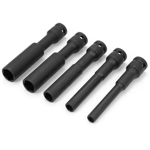 4PCS Mata Kunci Shock Cover /  Kunci Shock Panjang / 8-14mm Extra Panjang 130mm (13cm) High Hardness 1/2 Hex Socket Head Adapter for Electric Wrench and Lithium Wrench Driver Socket Sleeve 6