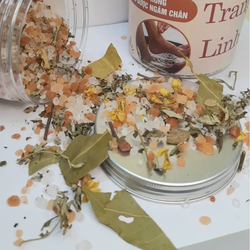 Muối Hồng Himalaya Ngâm Chân, túi muối hồng trườm ấm 2
