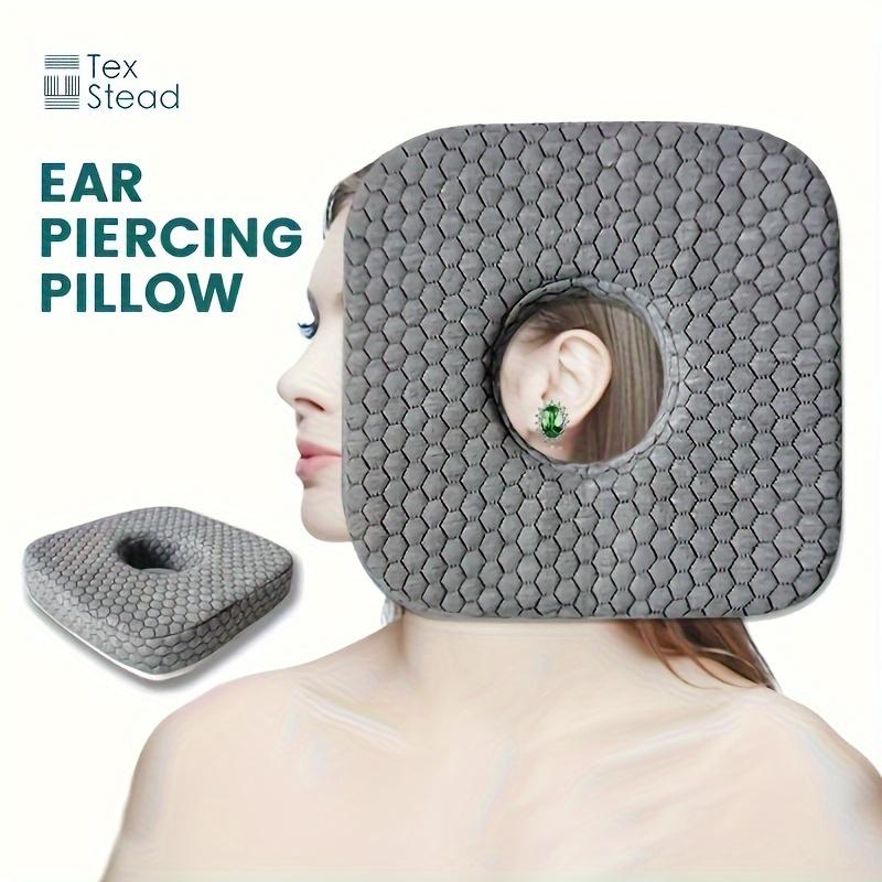 Product Introduction of Classic Ear Piercing Pillow for Side Sleepers,  Polyester 100% Cover, Machine Washable, Space-Themed, Multipurpose Ear Guard Cushion with Ear Hole, Quilted Woven Craftsmanship, Fabric Weight 0