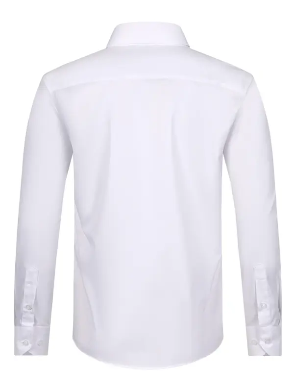 Men's Regular Fit Solid Color Button Front Shirt, Long Sleeve Woven Top For Business Work Office, Men's Top For All Seasons 1