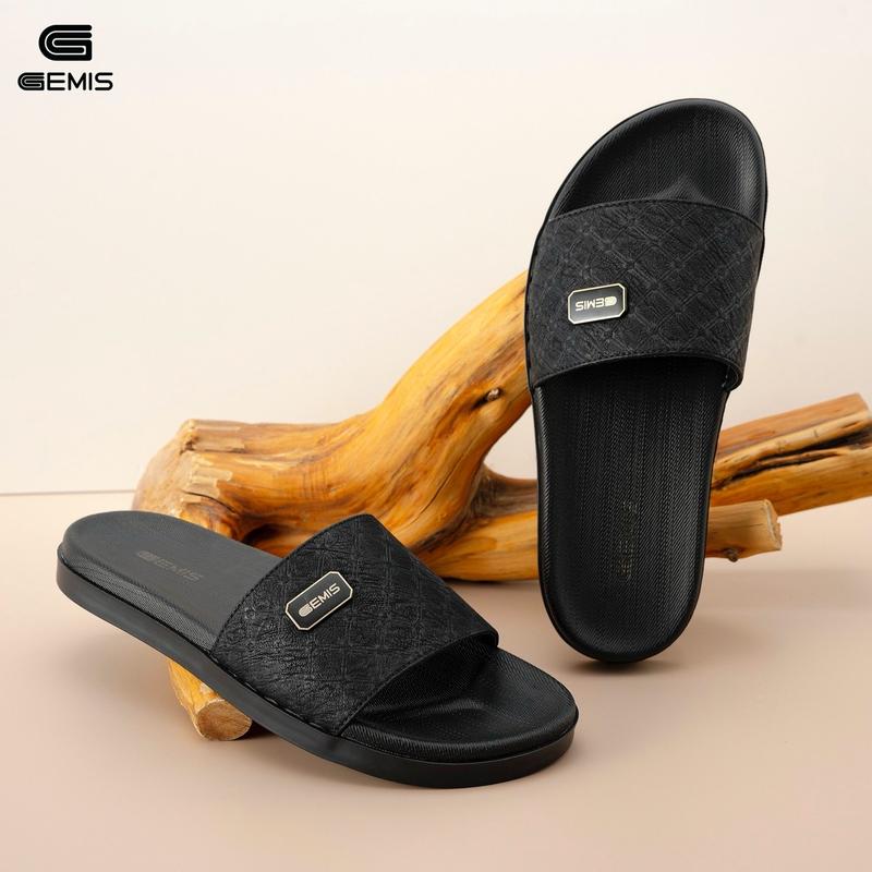 [Khâu có Hộp] Dép Quai Ngang DéP Nam dép da 3 màu mặt quai kẻ ô hình quả nhám đế khâu cao 2.5cm Slipper Đế Bằng Cao Su dép  boy phố Sandal