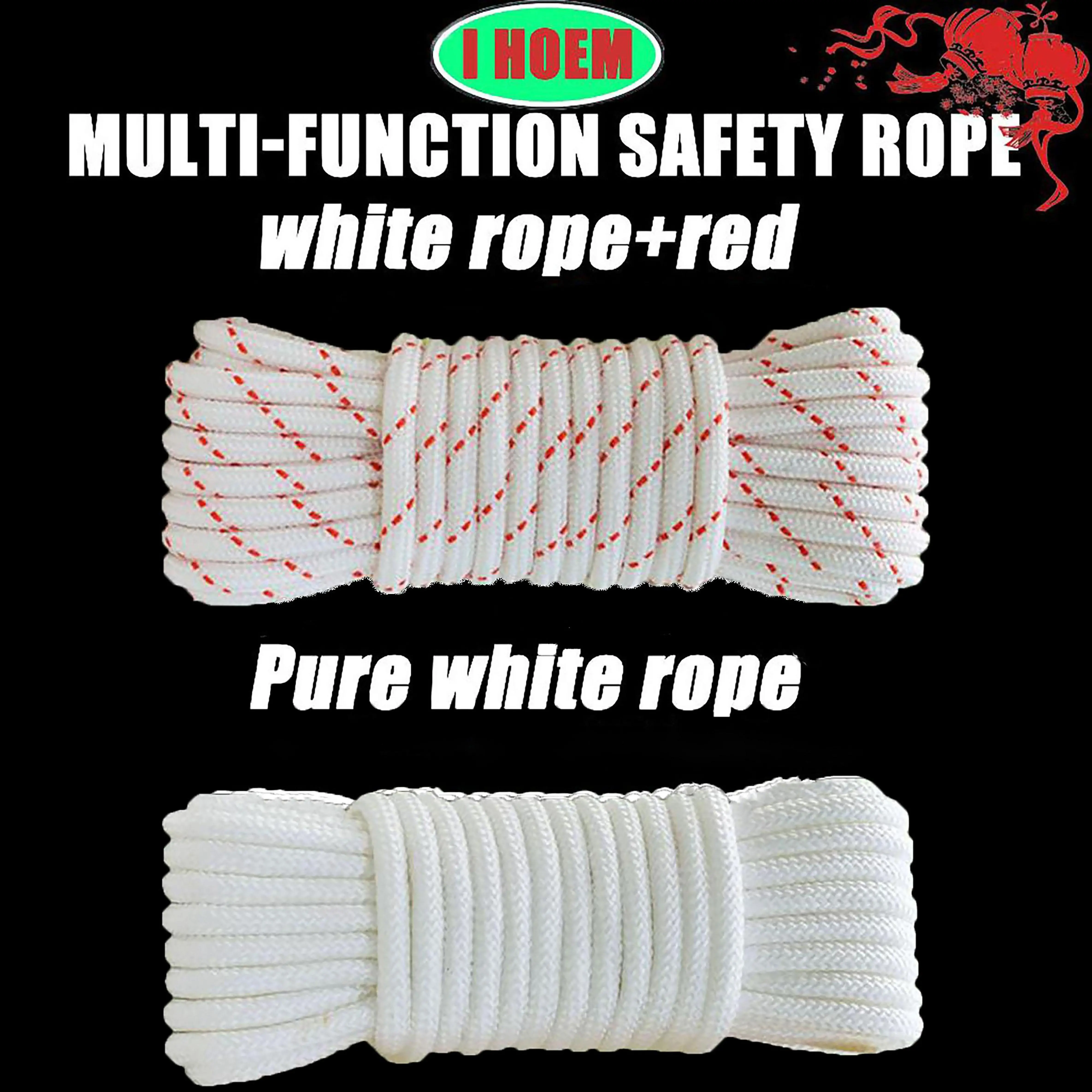 Wear Rope I HOEM White Lifting Rope Safety Rope - Braided Polypropylene Rope, 5/8 ...