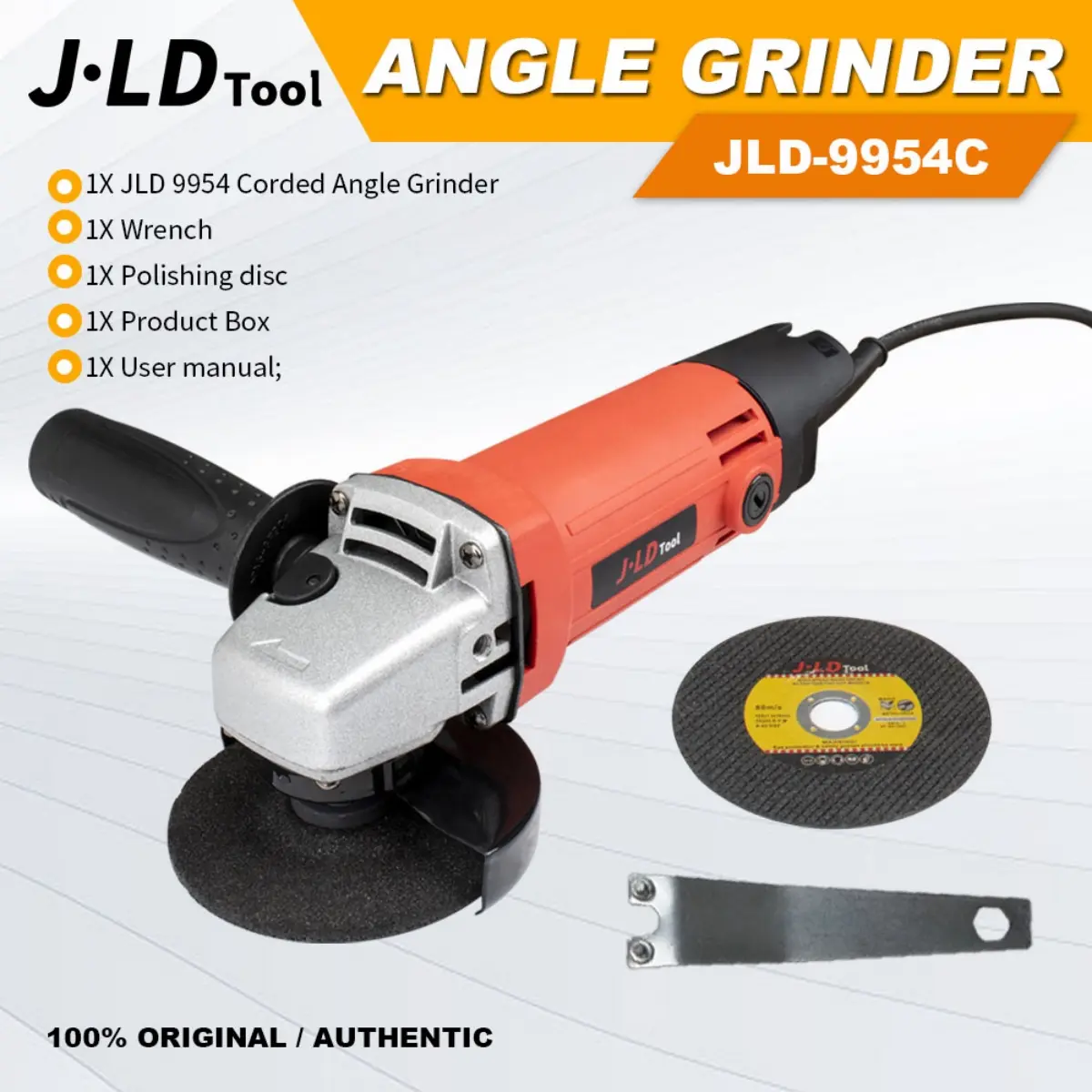 J.LD TOOL 480W Grinder Heavy Duty Original 220V Angle Grinder 9954 Grinder Set Original Japan FOR DIY METAL
