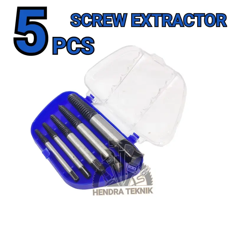 TAP BALIK SET 5PCS / 6PCS ALAT BUKA BAUT PATAH SET 5 PCS / 6 PCS SCREW EXTRACTOR SET 4