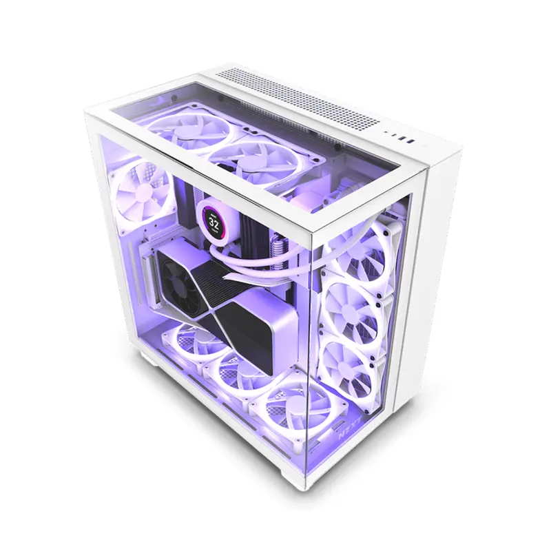 VỎ MÁY TÍNH NZXT H9 ELITE ALL BLACK/WHITE (ATX/ M-ATX/ ITX/ Thép/ Kính Cường Lực) 2