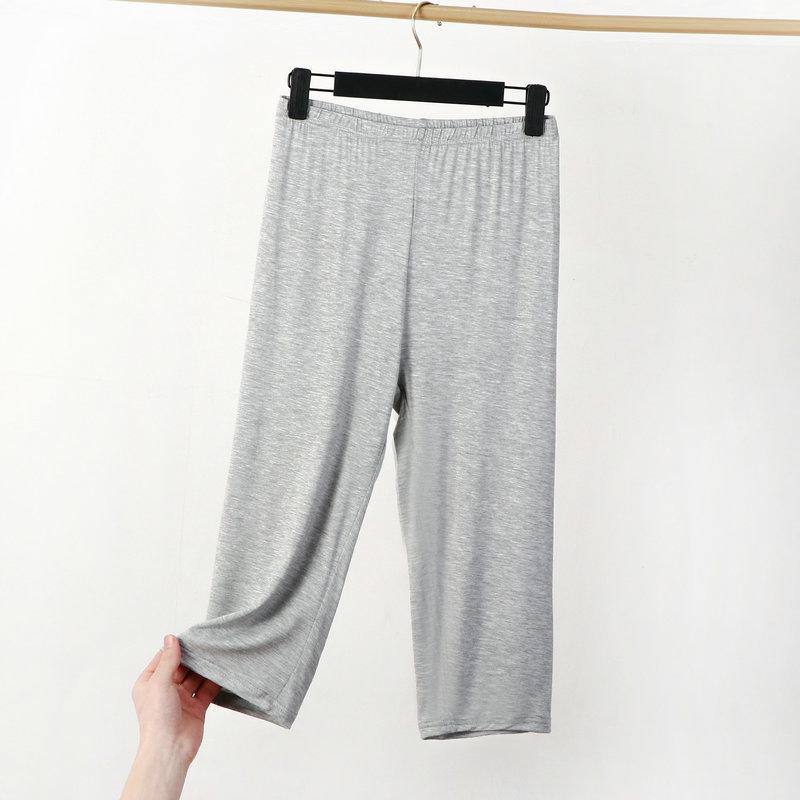 Product Introduction of Women's summer cropped pants modal thin home cotton plus large size high waist slim pajamas Loungewear Nightwear Womenswear Lingerie Homewear Pjs Trouser Basic Minimalist 16