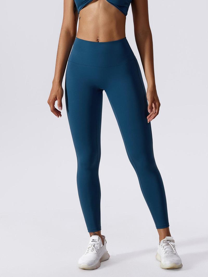 Product Introduction of Women's Solid High Waist Sports Leggings, High Stretch Yoga Leggings, Glam Supersport Leggings, Gym Clothes, Ladies Sportswear for Indoor Outdoor Wear, Tummy Control Tights 9