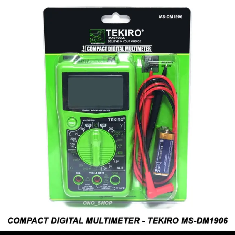 TEKIRO MS-DM1906 compact digital multimeter AVO multitester ORIGINAL ...