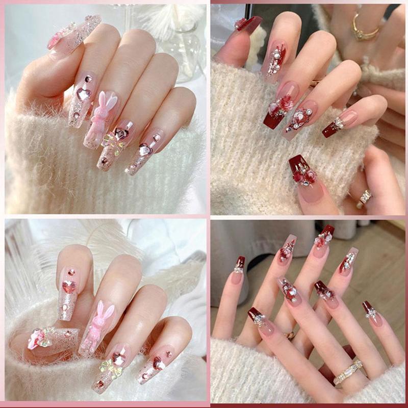 Product Introduction of 【Free Nail Jelly Glue】24pcs/set Fashion Nail Art Fake Nails Finished Nail Patch Wearable Nails 19