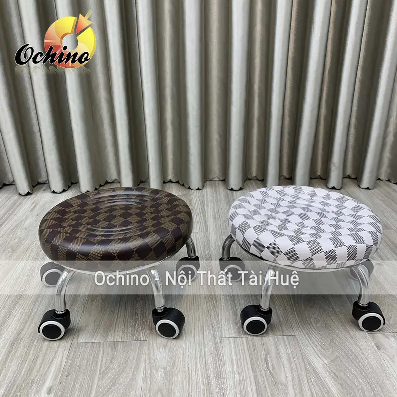 Ghế Ngồi Bệt Làm Nail, Ghế Trẻ Em Có Mẫu Tròn Xoắn Có Bánh Xe Bền Đẹp (Có Sẵn) 0