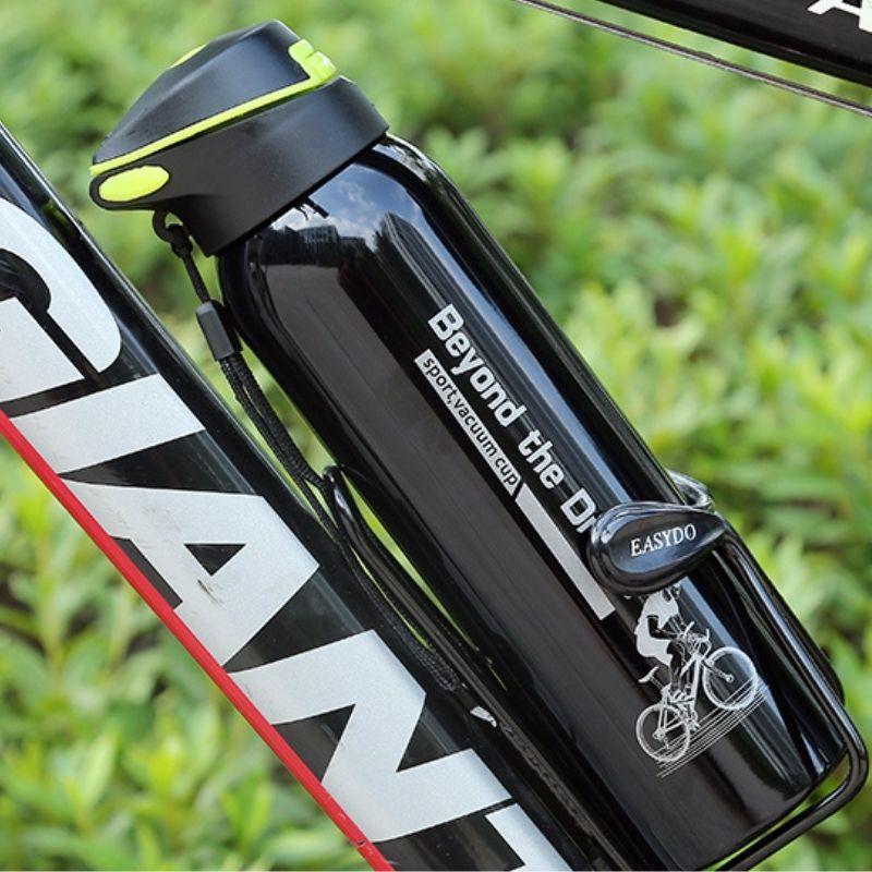Bình Nước Xe Đạp Thể Thao, Bình Giữ Nhiệt Inox304 Tập Gym Chạy Bộ An Toàn Sức Khỏe 500ml