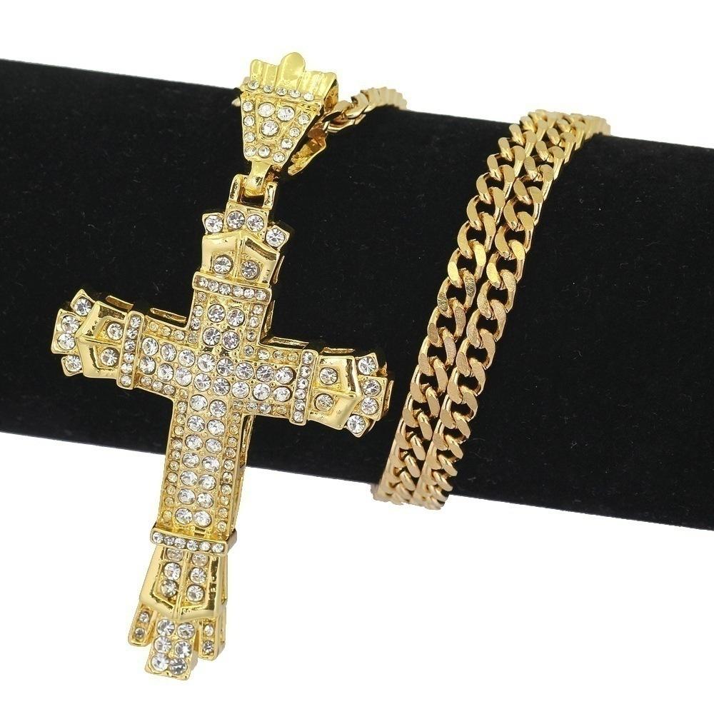 Rapper Style Cross Pendant - 100% CZ Iced Out Design, Stainless Steel ...