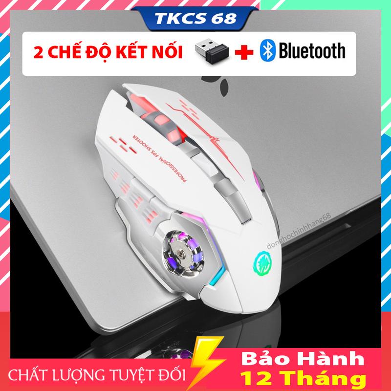 Chuột Bluetooth Gaming T28 Chuột Không Dây Dành Cho Game Thủ Click Không Gây Tiếng Ồn Có Đèn LED