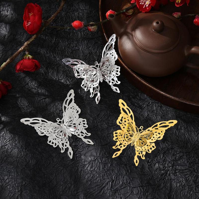 1 phiến họa tiết bướm lớn 70*70mm nguyên liệu làm trâm trang sức hoa thành cosplay cổ trang NL0309 0