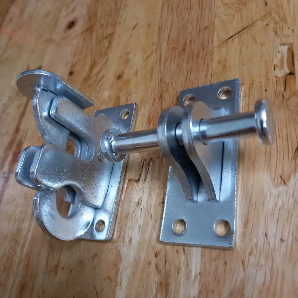 Chốt Cửa Tự Động, Tự Đóng, Bộ chốt cổng chính tự động thông minh mạ niken bền bỉ có kèm vít lắp đặt