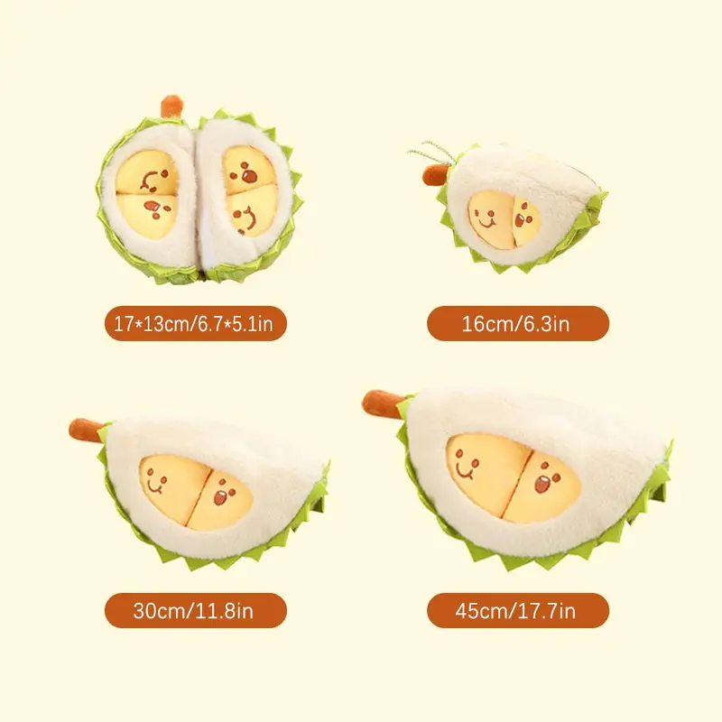 Búp Bê sầu riêng, Đồ Chơi Nhồi Bông Giải Nén Sáng Tạo Mô Phỏng, Có Thể Xé Và Có Thể Tháo Rời, Búp Bê Trái Cây 8