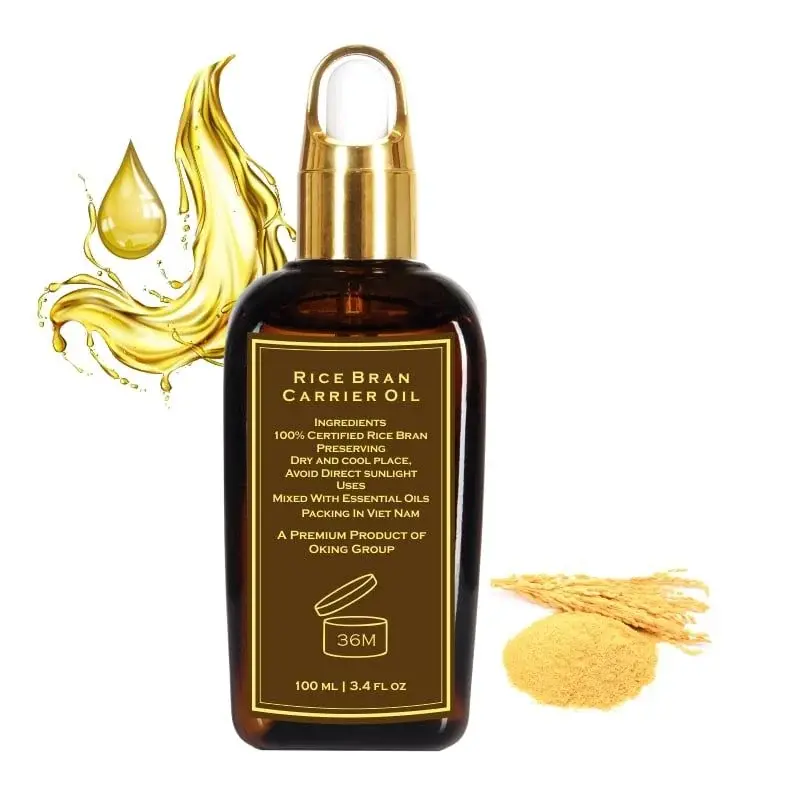 Dầu Cám gạo nguyên chất (Rice Bran) 100ml Cấp nước Da khô Da nhạy cảm Không chứa cồn Skincare Nữ Women Serum Nho 2