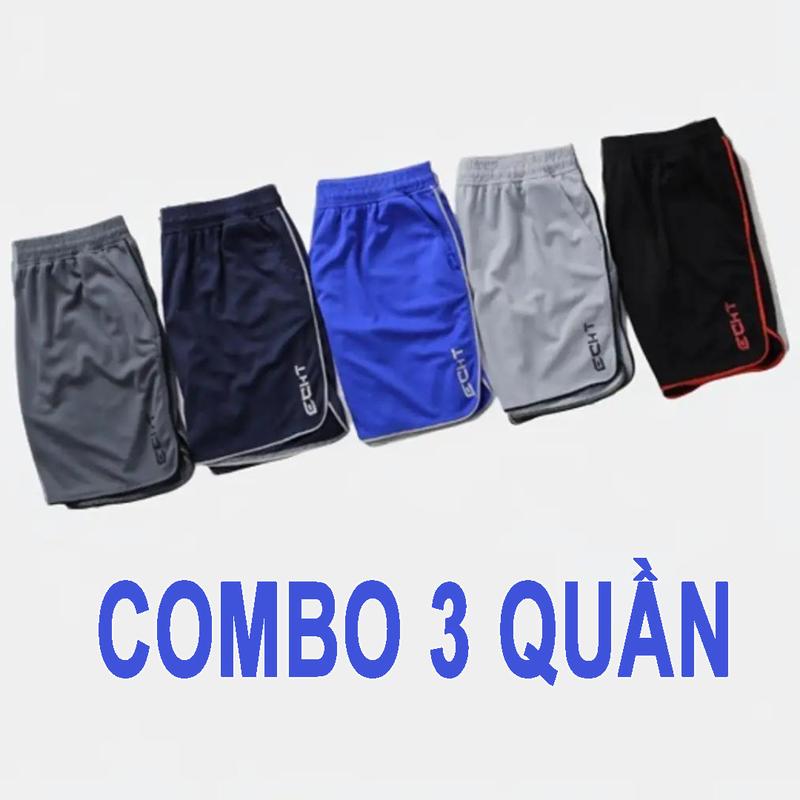 Combo 3 và 5 Quần đùi nam, quần tập gym chơi thể thao, mặc ở nhà có 2 Túi [Gym.EC.03] - kiểu dáng Thể Thao - chất vải Thun Mè Thái co giãn thoải mái