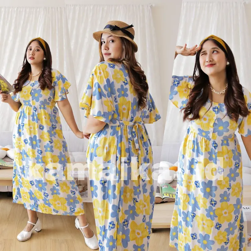 Mesya Dress LD 120 standar & LD 140 jumbo / Daster Busui Rayon 0