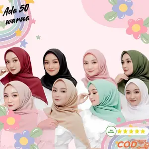 Bella Square Pants 50 Warna Hijab Jilbab Segi Empat || kerudung segi empat part 2