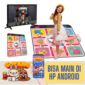 USB Game Karpet Dance Pad PIU HELLO KITTY Dengan Ratusan Musik